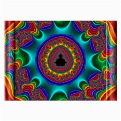 3d Glass Frame With Kaleidoscopic Color Fractal Imag Large Glasses Cloth by Simbadda