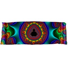 3d Glass Frame With Kaleidoscopic Color Fractal Imag Body Pillow Case (dakimakura) by Simbadda