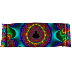 3d Glass Frame With Kaleidoscopic Color Fractal Imag Body Pillow Case Dakimakura (two Sides) by Simbadda