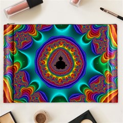 3d Glass Frame With Kaleidoscopic Color Fractal Imag Cosmetic Bag (xxl)  by Simbadda