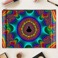 3d Glass Frame With Kaleidoscopic Color Fractal Imag Cosmetic Bag (xxxl)  by Simbadda