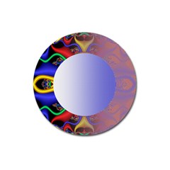 Texture Circle Fractal Frame Magnet 3  (round) by Simbadda