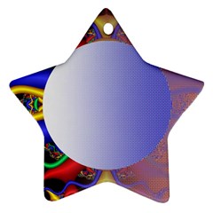 Texture Circle Fractal Frame Star Ornament (two Sides) by Simbadda