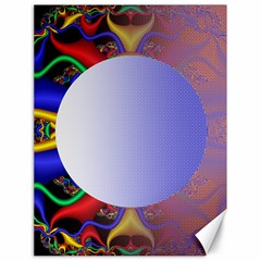 Texture Circle Fractal Frame Canvas 18  X 24   by Simbadda