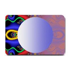 Texture Circle Fractal Frame Small Doormat  by Simbadda