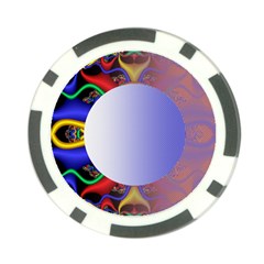 Texture Circle Fractal Frame Poker Chip Card Guard by Simbadda