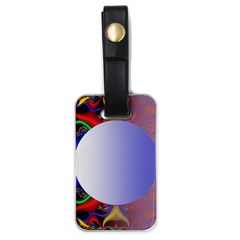 Texture Circle Fractal Frame Luggage Tags (one Side)  by Simbadda