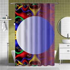 Texture Circle Fractal Frame Shower Curtain 48  X 72  (small)  by Simbadda