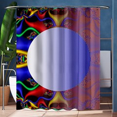 Texture Circle Fractal Frame Shower Curtain 60  X 72  (medium)  by Simbadda