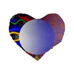 Texture Circle Fractal Frame Standard 16  Premium Heart Shape Cushions Front