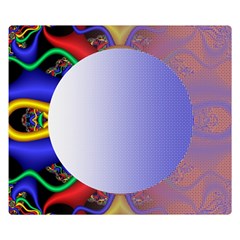 Texture Circle Fractal Frame Double Sided Flano Blanket (small)  by Simbadda