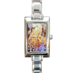 Space Abstraction Background Digital Computer Graphic Rectangle Italian Charm Watch by Simbadda