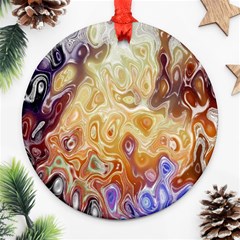 Space Abstraction Background Digital Computer Graphic Ornament (round) by Simbadda