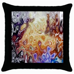 Space Abstraction Background Digital Computer Graphic Throw Pillow Case (black) by Simbadda