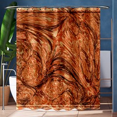 3d Glass Frame With Fractal Background Shower Curtain 60  X 72  (medium)  by Simbadda