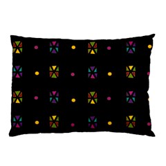 Abstract A Colorful Modern Illustration Black Background Pillow Case (two Sides) by Simbadda