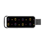 Abstract A Colorful Modern Illustration Black Background Portable USB Flash (Two Sides) Front