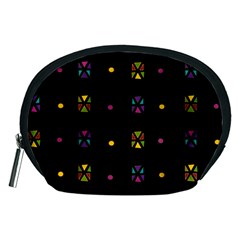 Abstract A Colorful Modern Illustration Black Background Accessory Pouches (medium)  by Simbadda