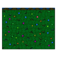 Green Abstract A Colorful Modern Illustration Rectangular Jigsaw Puzzl by Simbadda