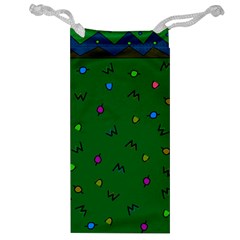 Green Abstract A Colorful Modern Illustration Jewelry Bag by Simbadda