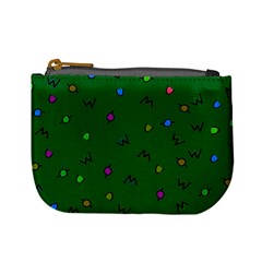 Green Abstract A Colorful Modern Illustration Mini Coin Purses by Simbadda