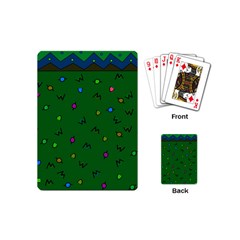 Green Abstract A Colorful Modern Illustration Playing Cards (mini)  by Simbadda