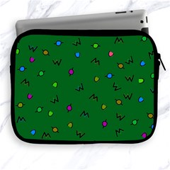 Green Abstract A Colorful Modern Illustration Apple Ipad 2/3/4 Zipper Cases by Simbadda