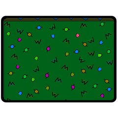 Green Abstract A Colorful Modern Illustration Double Sided Fleece Blanket (large)  by Simbadda