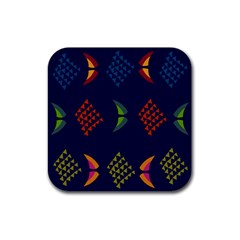 Abstract A Colorful Modern Illustration Rubber Coaster (square)  by Simbadda