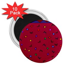 Red Abstract A Colorful Modern Illustration 2 25  Magnets (10 Pack) 