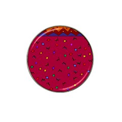 Red Abstract A Colorful Modern Illustration Hat Clip Ball Marker by Simbadda