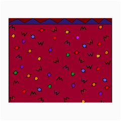 Red Abstract A Colorful Modern Illustration Small Glasses Cloth by Simbadda