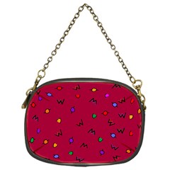 Red Abstract A Colorful Modern Illustration Chain Purses (one Side)  by Simbadda