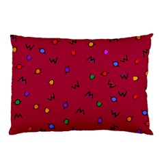 Red Abstract A Colorful Modern Illustration Pillow Case by Simbadda