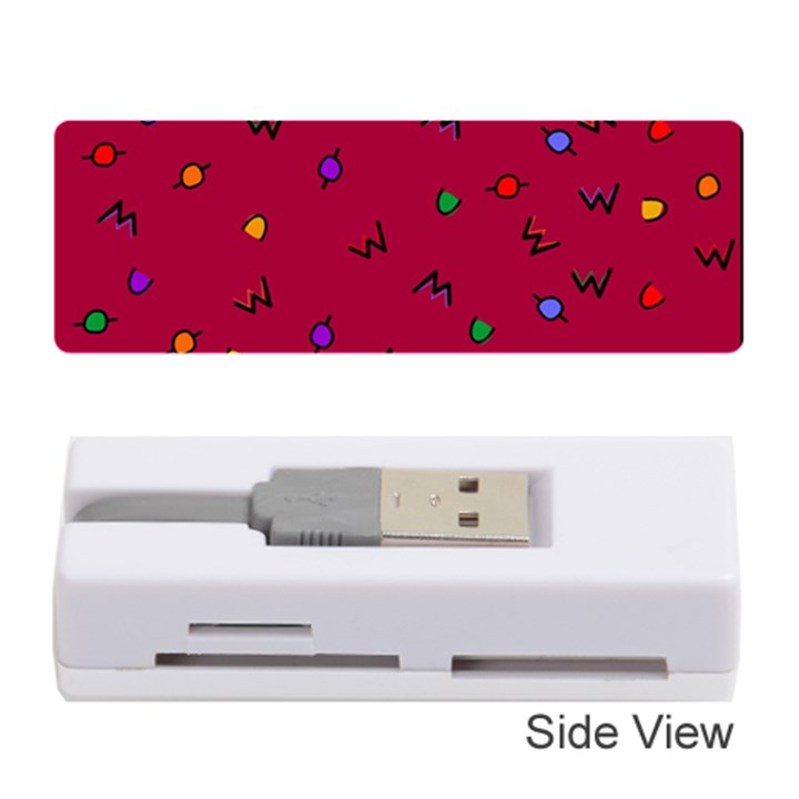 Red Abstract A Colorful Modern Illustration Memory Card Reader (Stick) 