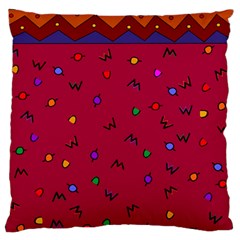 Red Abstract A Colorful Modern Illustration Large Flano Cushion Case (two Sides) by Simbadda