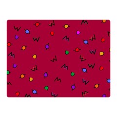 Red Abstract A Colorful Modern Illustration Double Sided Flano Blanket (mini)  by Simbadda