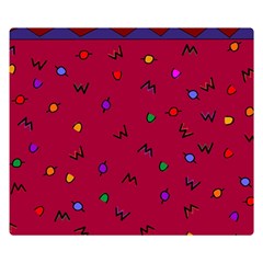 Red Abstract A Colorful Modern Illustration Double Sided Flano Blanket (small)  by Simbadda