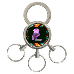 Owl A Colorful Modern Illustration For Lovers 3-ring Key Chains by Simbadda