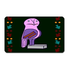 Owl A Colorful Modern Illustration For Lovers Magnet (rectangular) by Simbadda