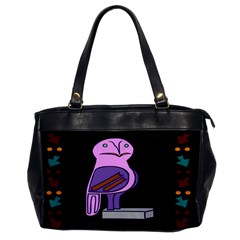 Owl A Colorful Modern Illustration For Lovers Office Handbags by Simbadda