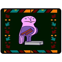 Owl A Colorful Modern Illustration For Lovers Fleece Blanket (large)  by Simbadda