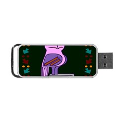 Owl A Colorful Modern Illustration For Lovers Portable Usb Flash (one Side) by Simbadda