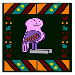 Owl A Colorful Modern Illustration For Lovers Large Satin Scarf (square) by Simbadda