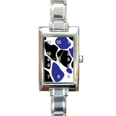 Digital Pattern Colorful Background Art Rectangle Italian Charm Watch by Simbadda