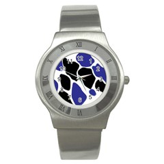 Digital Pattern Colorful Background Art Stainless Steel Watch by Simbadda