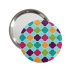 Colorful Quatrefoil Pattern Wallpaper Background Design 2 25  Handbag Mirrors by Simbadda