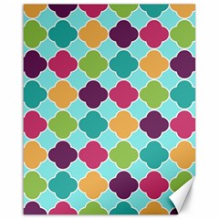 Colorful Quatrefoil Pattern Wallpaper Background Design Canvas 16  X 20   by Simbadda