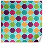 Colorful Quatrefoil Pattern Wallpaper Background Design Canvas 20  x 20   19 x19.27  Canvas - 1