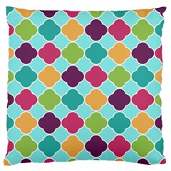 Colorful Quatrefoil Pattern Wallpaper Background Design Standard Flano Cushion Case (one Side) by Simbadda